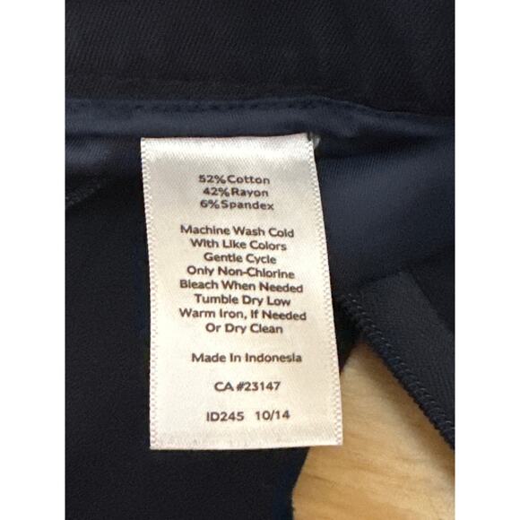 Talbots Chatham Women's Black Mid Rise Straight Leg Trousers Dress Pants Size 4 - Picture 5 of 5